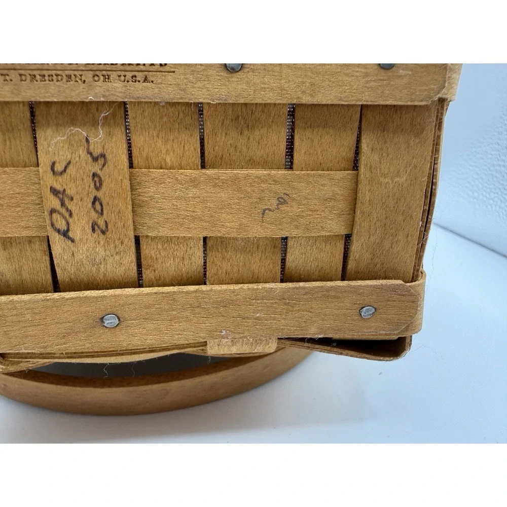 Longaberger Woven Memories Basket 2005 Cherry Red Plaid Liner Protector